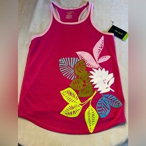 Tek Gear Pink Girls Flower Top 10-12 NEW